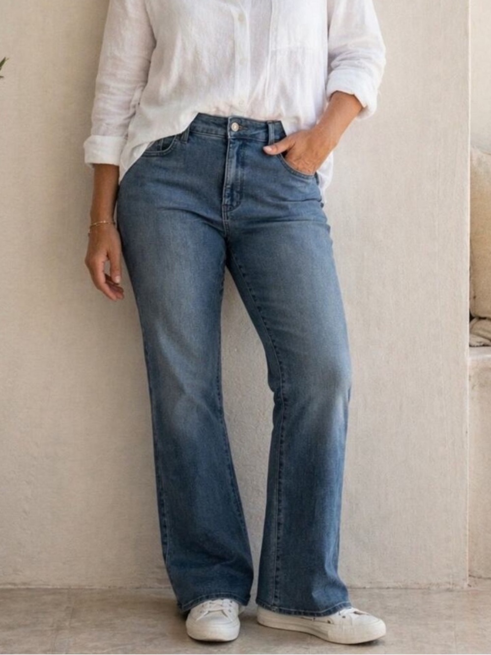 NYDJ Barbara Bootcut Denim Jeans Blue Lift Tuck Plus - 20W